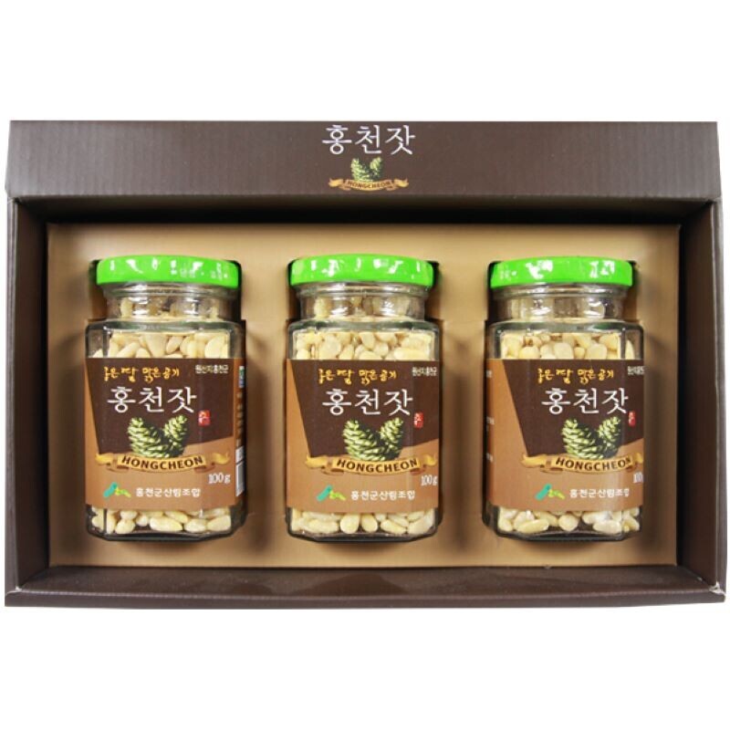 홍천군산림조합,홍천군산림조합 홍천잣 100g*3병